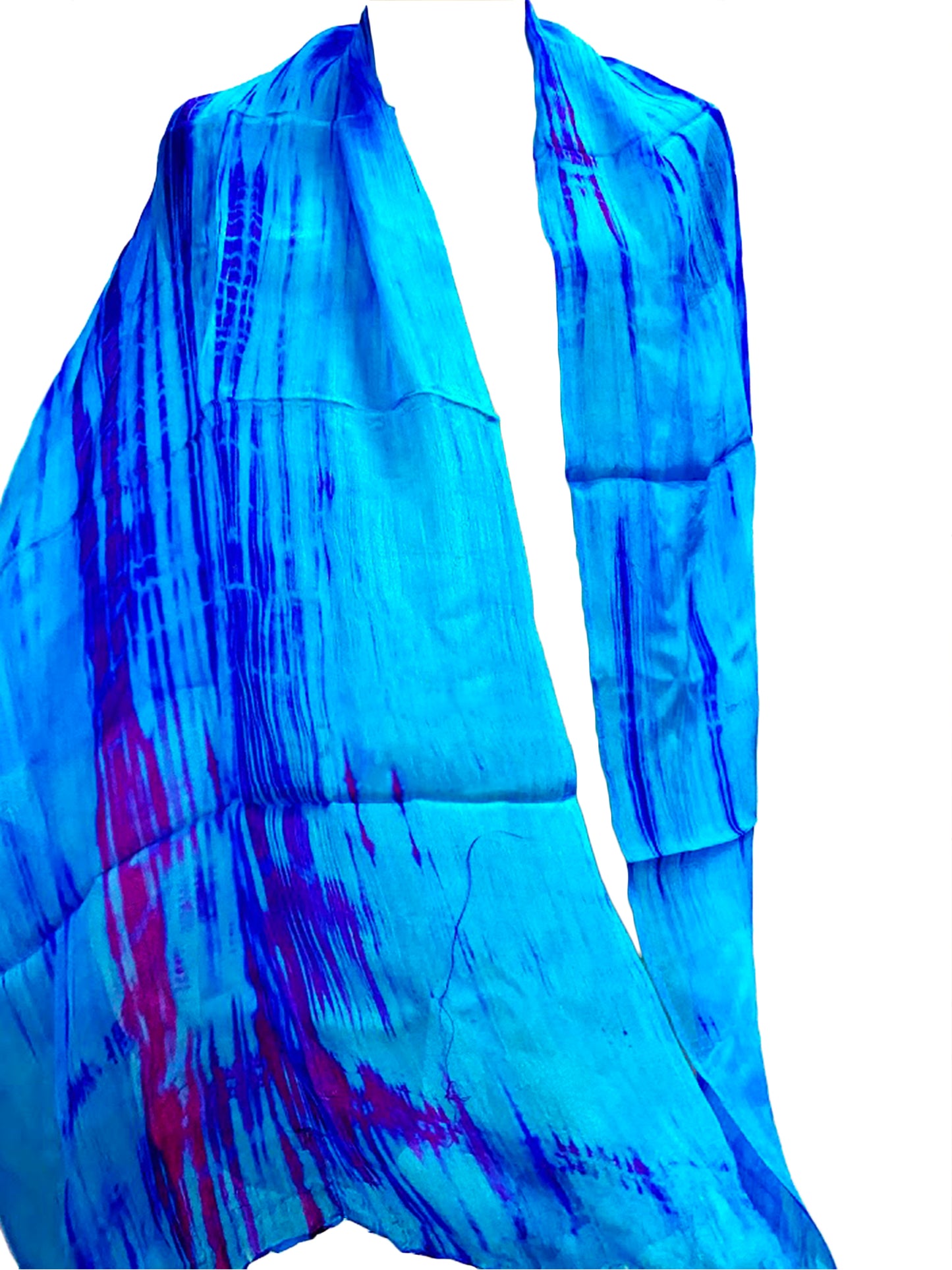 SILK SCARF BLUE 01