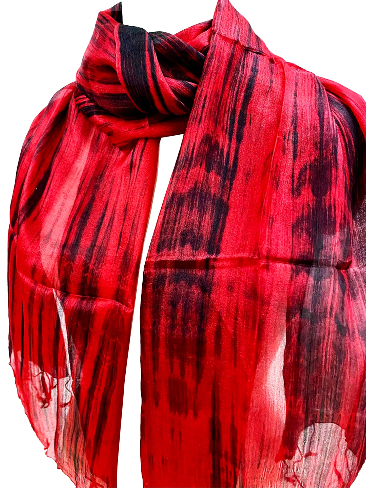 SILK SCARF RED