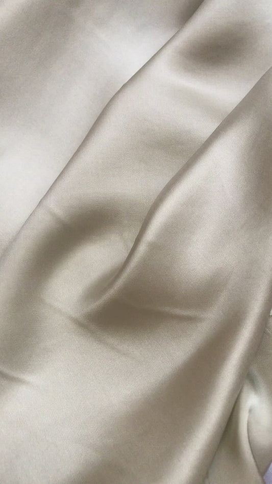 Light Copper Silk fabric by the yard - Natural silk - Pure Mulberry Silk - Handmade in VietNam