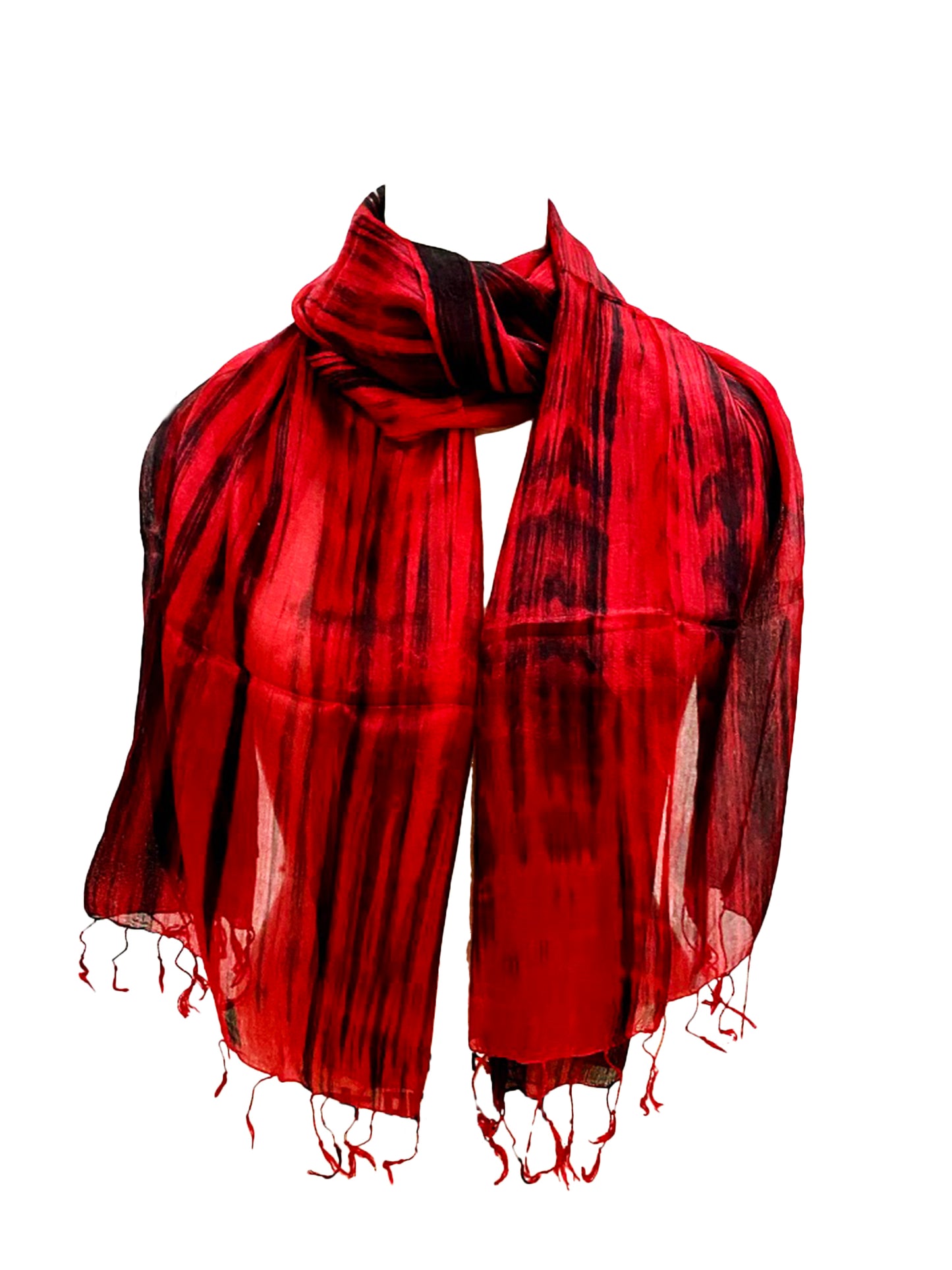 SILK SCARF RED