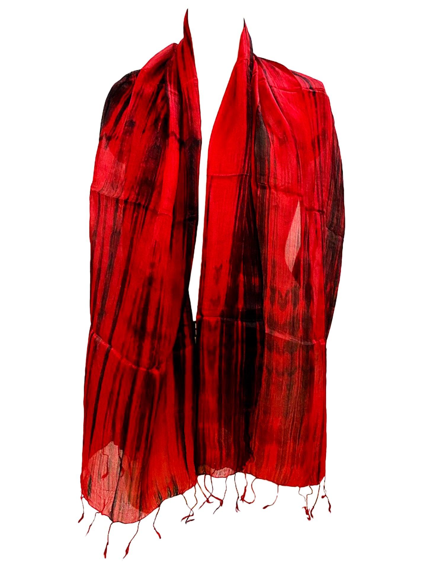 SILK SCARF RED