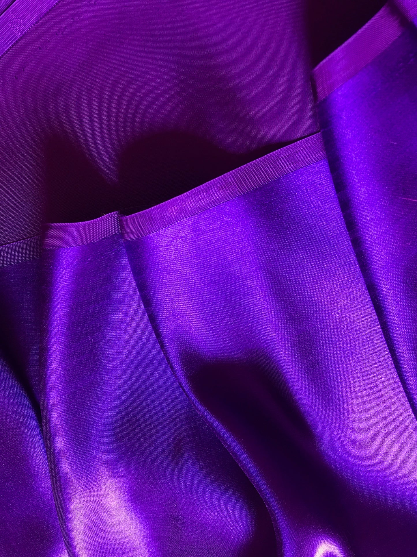 Violet silk - PURE MULBERRY SILK fabric by the yard - Luxury silk fabric - Natural silk - Handmade in VietNam - Plain silk fabric