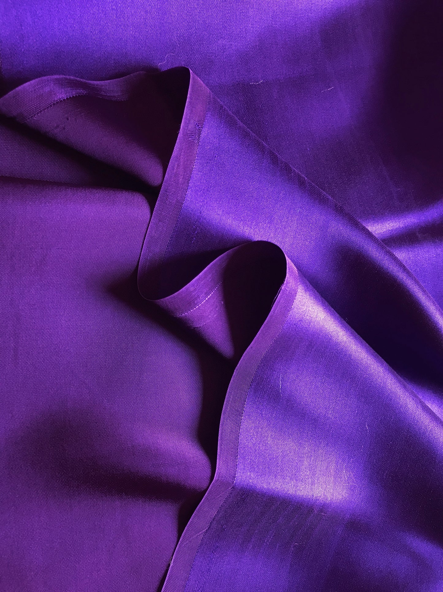 Violet silk - PURE MULBERRY SILK fabric by the yard - Luxury silk fabric - Natural silk - Handmade in VietNam - Plain silk fabric