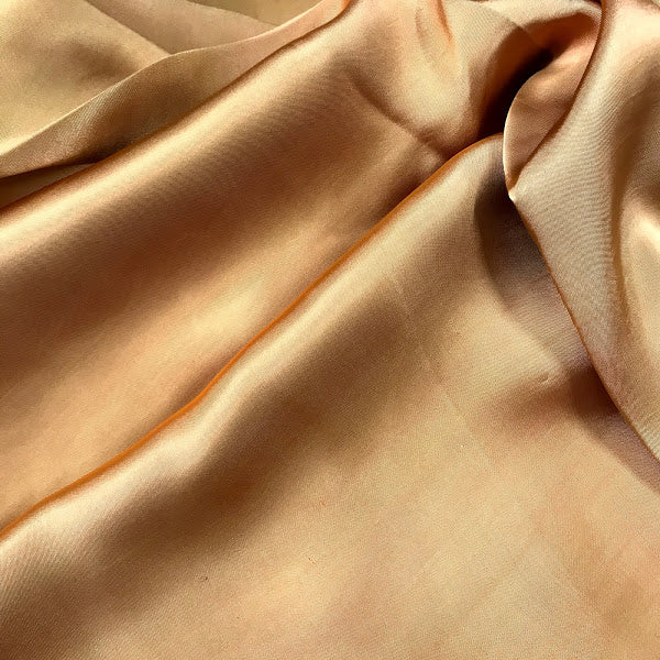 Bronze Brown Silk - PURE MULBERRY SILK fabric by the yard - Luxury sil