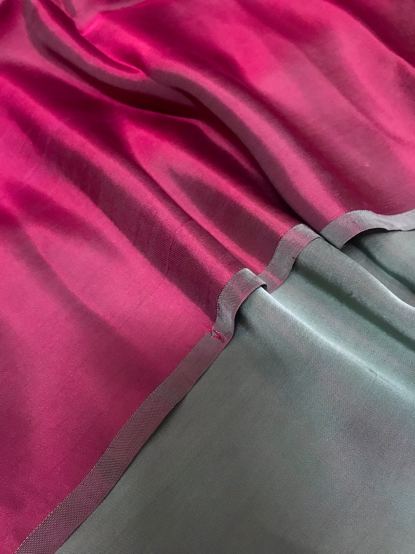 Christmas Silk fabric by the yard - Natural silk - Pure Mulberry Silk - Handmade in VietNam - Green and Red silk