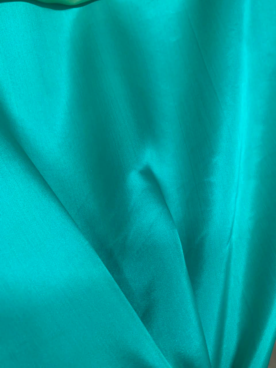 Turquoise Silk fabric by the yard - Natural silk - Pure Mulberry Silk - Handmade in VietNam
