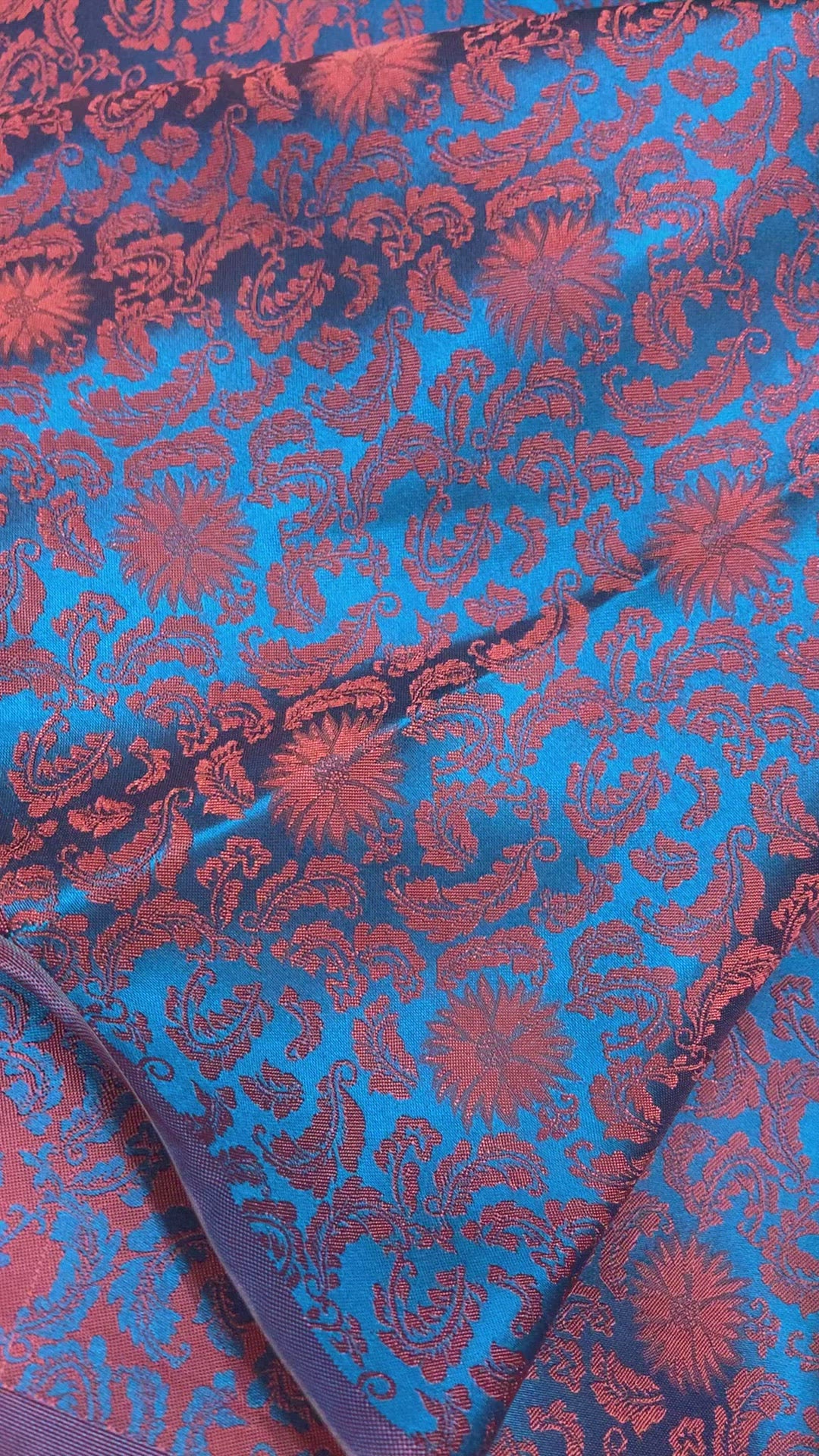 Sky Blue Indian Art Silk Fabric By The Yard