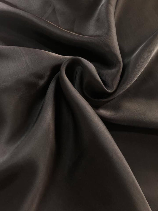 Black Silk fabric by the yard - Natural silk - Pure Mulberry Silk - Handmade in VietNam