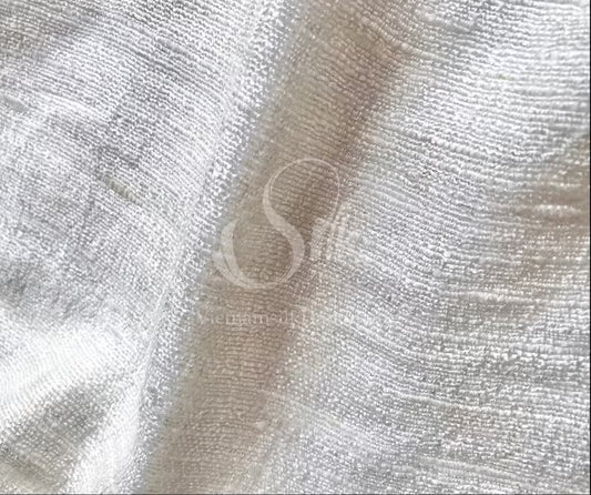 RAW SILK Fabric by the yard, 100% Mulberry Silk, Handmade in Vietnam, Non-Dyed, Organic Silk
