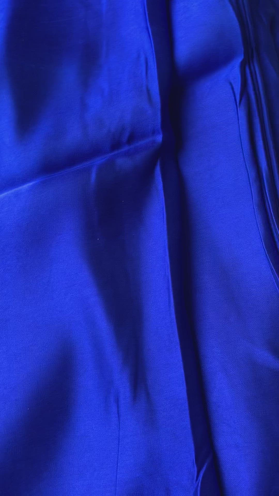Blue Silk fabric by the yard - Natural silk - Pure Mulberry Silk